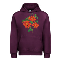 Mauve Wine tithonia fiesta del sol sunflower Urban Hoodie - LillyAllenDesigns