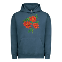 Pigment Midnight Navy tithonia fiesta del sol sunflower Urban Hoodie - LillyAllenDesigns