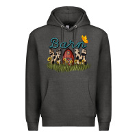 Charcoal Heather barn mom sunflower Premium Hoodie - NancyCooperArtShop