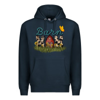 Navy barn mom sunflower Premium Hoodie - NancyCooperArtShop
