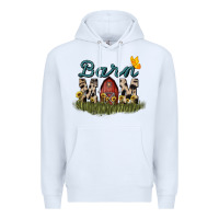 White barn mom sunflower Premium Hoodie - NancyCooperArtShop