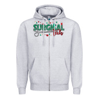 Heather Grey surgical tech Zipper Hoodie - texasbilliewilder