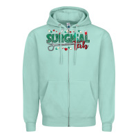 Seafoam surgical tech Zipper Hoodie - texasbilliewilder