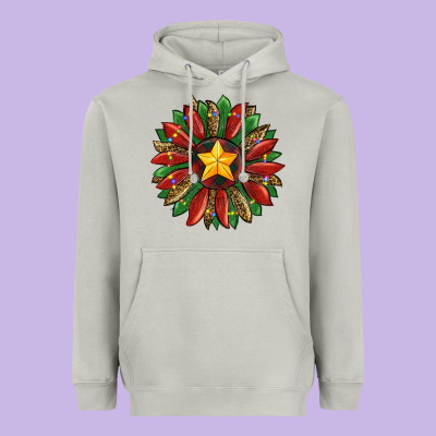 Christmas Sunflower Heavyweight Hoodie Designed By Ranaportraitstore