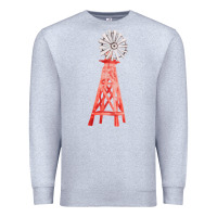 Heather Grey windmill fa element Premium Sweatshirt - FaDigitalArtStudio