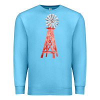 Ocean Blue windmill fa element Premium Sweatshirt - FaDigitalArtStudio