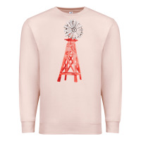 Pale Pink windmill fa element Premium Sweatshirt - FaDigitalArtStudio