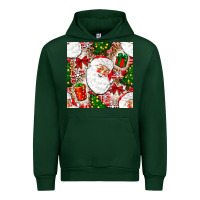 Forest Green Christmas Santa Claus and gift box Urban Hoodie - NancyCooperArtShop