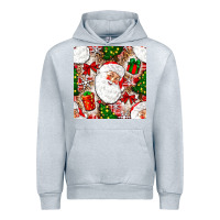 Heather Grey Christmas Santa Claus and gift box Urban Hoodie - NancyCooperArtShop