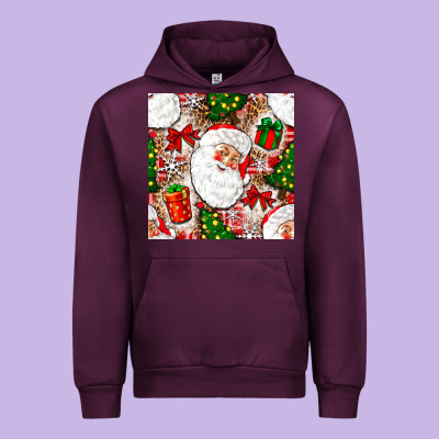 Christmas Santa Claus And Gift Box Urban Hoodie Designed By Nancycooperartshop