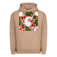 Pigment Burro Christmas Santa Claus and gift box Urban Hoodie - NancyCooperArtShop