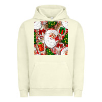 Pigment Pistachio Christmas Santa Claus and gift box Urban Hoodie - NancyCooperArtShop