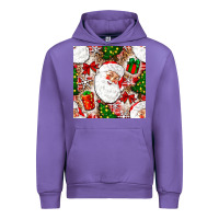 Tulip Christmas Santa Claus and gift box Urban Hoodie - NancyCooperArtShop
