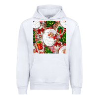 White Christmas Santa Claus and gift box Urban Hoodie - NancyCooperArtShop