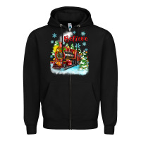 Black christmas polar express believe Zipper Hoodie - Zillion Design Studio