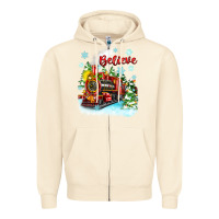 Sandshell christmas polar express believe Zipper Hoodie - Zillion Design Studio