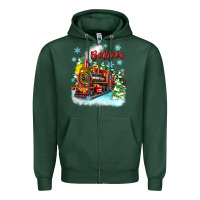 Sports Green christmas polar express believe Zipper Hoodie - Zillion Design Studio