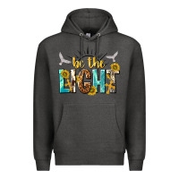 Charcoal Heather be the light Premium Hoodie - NancyCooperArtShop