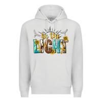 Dove Grey be the light Premium Hoodie - NancyCooperArtShop