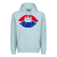 Blue Mist cambodian flag lips Premium Hoodie - AdoDesignShop