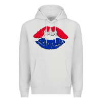 Dove Grey cambodian flag lips Premium Hoodie - AdoDesignShop