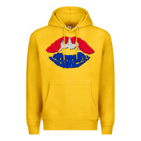 Lemon cambodian flag lips Premium Hoodie - AdoDesignShop