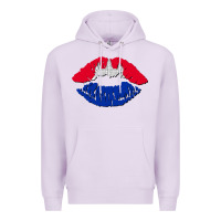 Lilac cambodian flag lips Premium Hoodie - AdoDesignShop