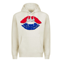 Oatmeal Heather cambodian flag lips Premium Hoodie - AdoDesignShop