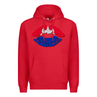 Red cambodian flag lips Premium Hoodie - AdoDesignShop