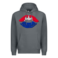 Rock cambodian flag lips Premium Hoodie - AdoDesignShop