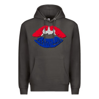 Smoke cambodian flag lips Premium Hoodie - AdoDesignShop