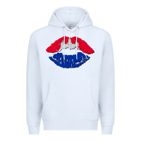 White cambodian flag lips Premium Hoodie - AdoDesignShop
