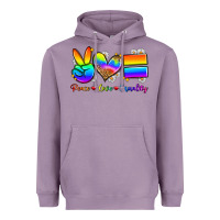 Lavender peace love equality Heavyweight Hoodie - Zillion Design Studio