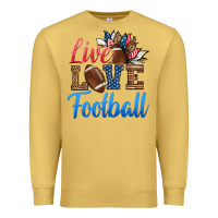 Antique Gold live love american football Premium Sweatshirt - HRA Design Shop