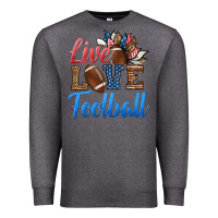 Charcoal Heather live love american football Premium Sweatshirt - HRA Design Shop