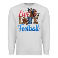 Dove Grey live love american football Premium Sweatshirt - HRA Design Shop