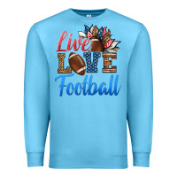 Ocean Blue live love american football Premium Sweatshirt - HRA Design Shop