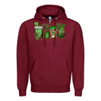 Burgundy t  rex coffee cups Zipper Hoodie - texasbilliewilder
