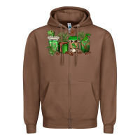 Chestnut t  rex coffee cups Zipper Hoodie - texasbilliewilder