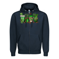 Navy t  rex coffee cups Zipper Hoodie - texasbilliewilder