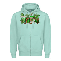 Seafoam t  rex coffee cups Zipper Hoodie - texasbilliewilder