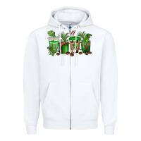 White t  rex coffee cups Zipper Hoodie - texasbilliewilder