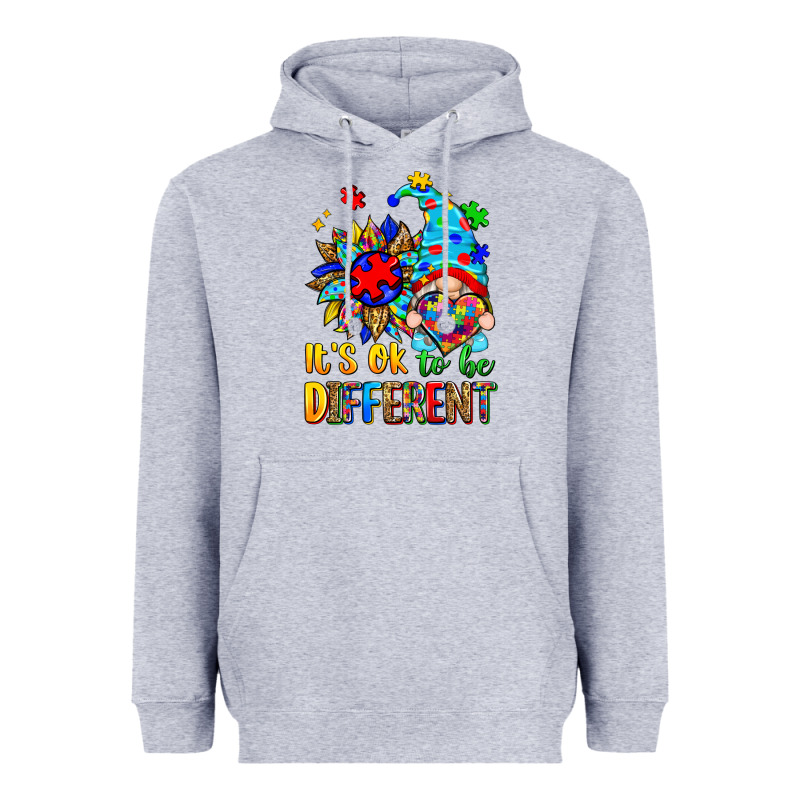 It's Ok To Be Different Autism Gnome Heavyweight Hoodie by Zillion Design Studio | Teevron