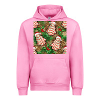 Fuchsia Pink Christmas tree cakes Urban Hoodie - NancyCooperArtShop
