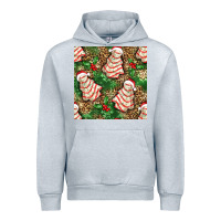 Heather Grey Christmas tree cakes Urban Hoodie - NancyCooperArtShop