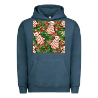 Pigment Midnight Navy Christmas tree cakes Urban Hoodie - NancyCooperArtShop