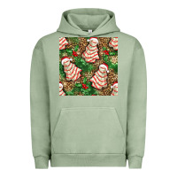 Pigment Oil Green Christmas tree cakes Urban Hoodie - NancyCooperArtShop