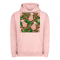 Pigment Salmon Christmas tree cakes Urban Hoodie - NancyCooperArtShop