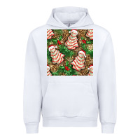 White Christmas tree cakes Urban Hoodie - NancyCooperArtShop
