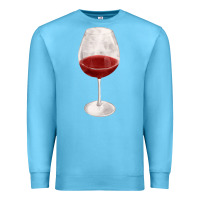Ocean Blue wine glass fa element Premium Sweatshirt - FaDigitalArtStudio